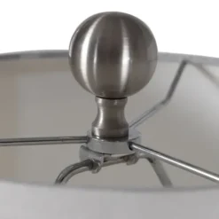 Buffet Lamps-Kirkland's Home Silver Metal Globe Buffet Lamp White