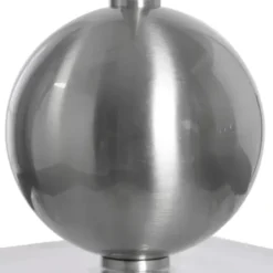Buffet Lamps-Kirkland's Home Silver Metal Globe Buffet Lamp White