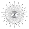 Clocks-Kirkland's Home Silver Metal Sunburst Droplet Frame Clock