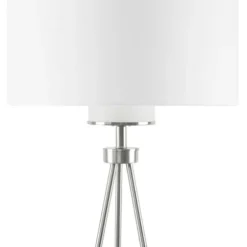 Floor Lamps-Kirkland's Home Silver Metal Tripod Floor Lamp White
