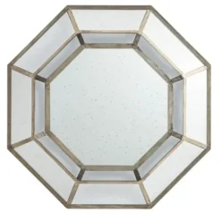 Decorative Mirrors-Kirkland's Home Silver Octagonal Frame Mirror