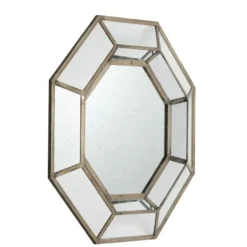 Decorative Mirrors-Kirkland's Home Silver Octagonal Frame Mirror
