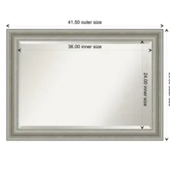 Decorative Mirrors-Kirkland's Home Silver Patina Scallop Framed Mirror, 41.5X29.5 In.