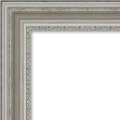 Decorative Mirrors-Kirkland's Home Silver Patina Scallop Framed Mirror, 45.5X35.5 In.