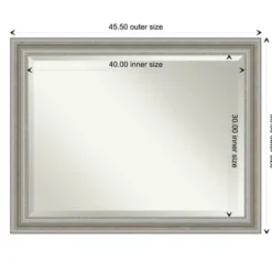 Decorative Mirrors-Kirkland's Home Silver Patina Scallop Framed Mirror, 45.5X35.5 In.