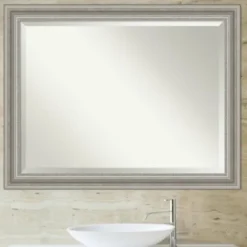Decorative Mirrors-Kirkland's Home Silver Patina Scallop Framed Mirror, 45.5X35.5 In.