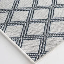 Outdoor Rugs-Kirkland's Home Silver Trellis Indoor/Outdoor Area Rug, 6X9 Gray