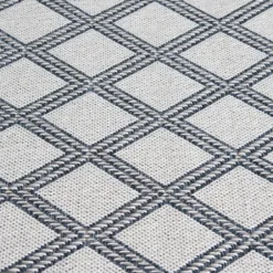 Outdoor Rugs-Kirkland's Home Silver Trellis Indoor/Outdoor Area Rug, 6X9 Gray