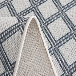 Outdoor Rugs-Kirkland's Home Silver Trellis Indoor/Outdoor Area Rug, 6X9 Gray