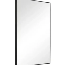 Framed Mirrors-Kirkland's Home Simple Frame Rectangle Wall Mirror Black