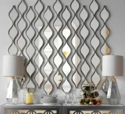 Decorative Mirrors-Kirkland's Home Single Silver Teardrop Panel Mirror, 6.25X58.75