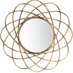 Decorative Mirrors-Kirkland's Home Sinsa Bronze Atomic Wall Mirror