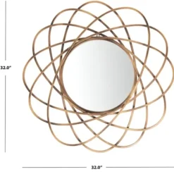 Decorative Mirrors-Kirkland's Home Sinsa Bronze Atomic Wall Mirror