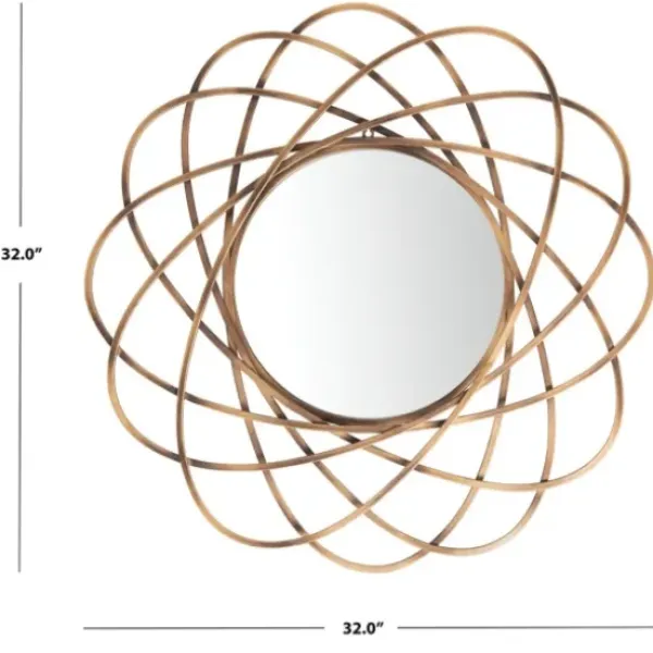 Decorative Mirrors-Kirkland's Home Sinsa Bronze Atomic Wall Mirror