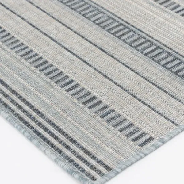 Outdoor Rugs-Kirkland's Home Sky Medallion Lava Indoor/Outdoor Area Rug, 7X9 Blue