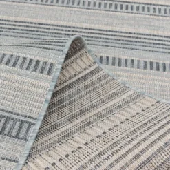 Outdoor Rugs-Kirkland's Home Sky Medallion Lava Indoor/Outdoor Area Rug, 7X9 Blue