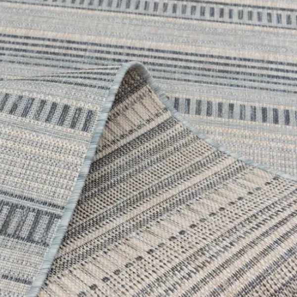 Outdoor Rugs-Kirkland's Home Sky Medallion Lava Indoor/Outdoor Area Rug, 7X9 Blue