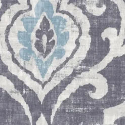 Benches & Ottomans-Kirkland's Home Slate Blue Ikat Storage Ottoman Blue/Gray