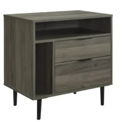 Accent & End Tables-Kirkland's Home Slate Side Table With Cubbies Gray