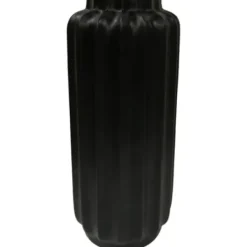 Vases-Kirkland's Home Slender Curtain Ribbed Vase, 13 In. White