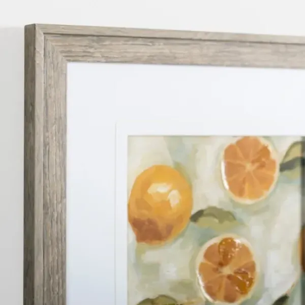 Framed Art-Kirkland's Home Slice It Citrus I Framed Art Print Yellow/White