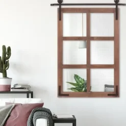 Decorative Mirrors-Kirkland's Home Sliding Barn Door Mirror