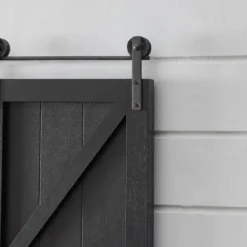 Decorative Mirrors-Kirkland's Home Sliding Barn Door Wall Mirror Black