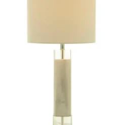Table Lamps-Kirkland's Home Slim Marble Table Lamp White
