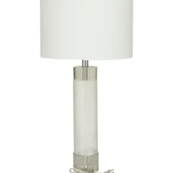 Table Lamps-Kirkland's Home Slim Marble Table Lamp White