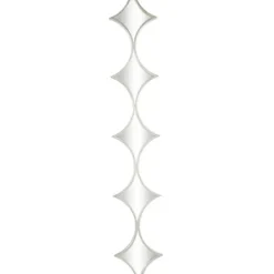 Decorative Mirrors-Kirkland's Home Slim Stacked Diamonds Wall Mirror Silver