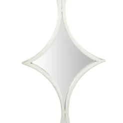 Decorative Mirrors-Kirkland's Home Slim Stacked Diamonds Wall Mirror Silver