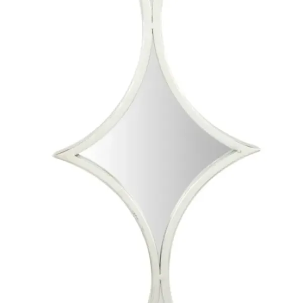 Decorative Mirrors-Kirkland's Home Slim Stacked Diamonds Wall Mirror Silver