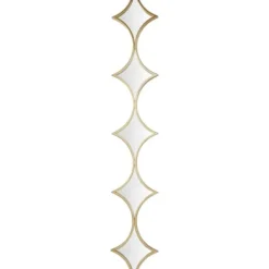 Decorative Mirrors-Kirkland's Home Slim Stacked Diamonds Wall Mirror Gold