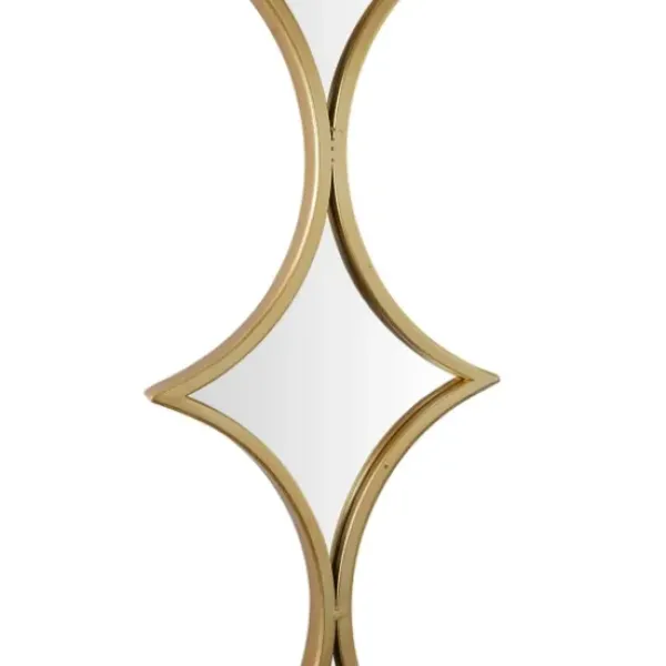 Decorative Mirrors-Kirkland's Home Slim Stacked Diamonds Wall Mirror Gold