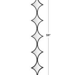 Decorative Mirrors-Kirkland's Home Slim Stacked Diamonds Wall Mirror Black