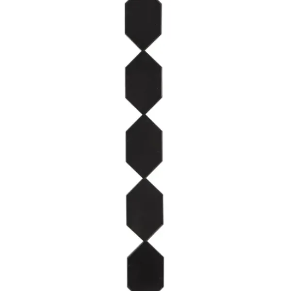 Decorative Mirrors-Kirkland's Home Slim Stacked Hexagons Wall Mirror Black