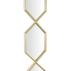 Decorative Mirrors-Kirkland's Home Slim Stacked Hexagons Wall Mirror Gold