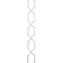 Decorative Mirrors-Kirkland's Home Slim Stacked Hexagons Wall Mirror Silver