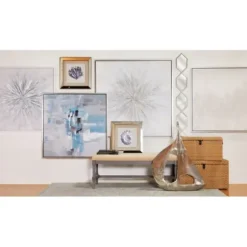 Decorative Mirrors-Kirkland's Home Slim Stacked Hexagons Wall Mirror Silver