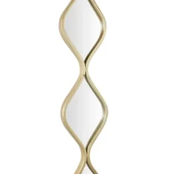 Decorative Mirrors-Kirkland's Home Slim Stacked Teardrops Wall Mirror Gold