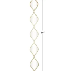 Decorative Mirrors-Kirkland's Home Slim Stacked Teardrops Wall Mirror Gold