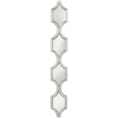 Decorative Mirrors-Kirkland's Home Slim Stacked Trellis Wall Mirror Silver
