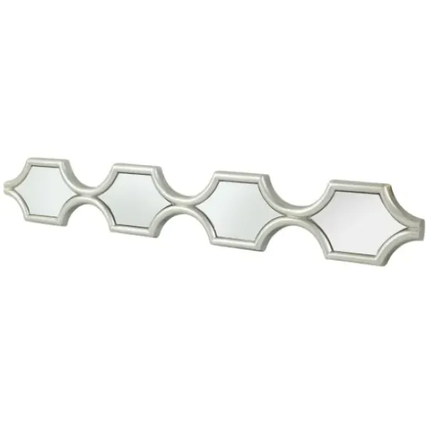 Decorative Mirrors-Kirkland's Home Slim Stacked Trellis Wall Mirror Silver