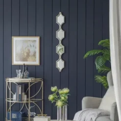 Decorative Mirrors-Kirkland's Home Slim Stacked Trellis Wall Mirror Silver