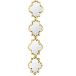 Decorative Mirrors-Kirkland's Home Slim Stacked Trellis Wall Mirror Gold
