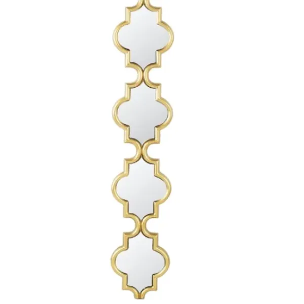 Decorative Mirrors-Kirkland's Home Slim Stacked Trellis Wall Mirror Gold