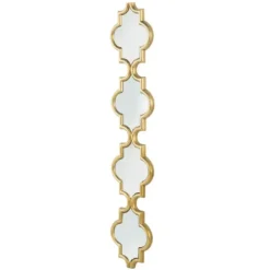 Decorative Mirrors-Kirkland's Home Slim Stacked Trellis Wall Mirror Gold