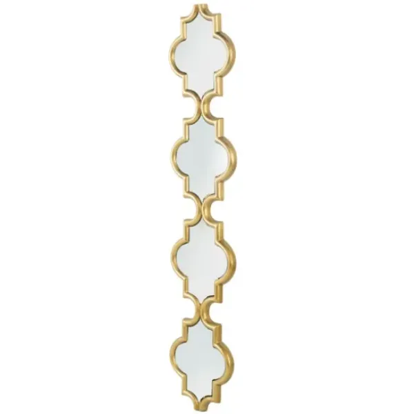 Decorative Mirrors-Kirkland's Home Slim Stacked Trellis Wall Mirror Gold