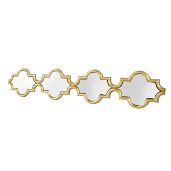 Decorative Mirrors-Kirkland's Home Slim Stacked Trellis Wall Mirror Gold