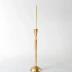 Candle Holders-Kirkland's Home Slim Taper Candle Holder, 16 In. Gold